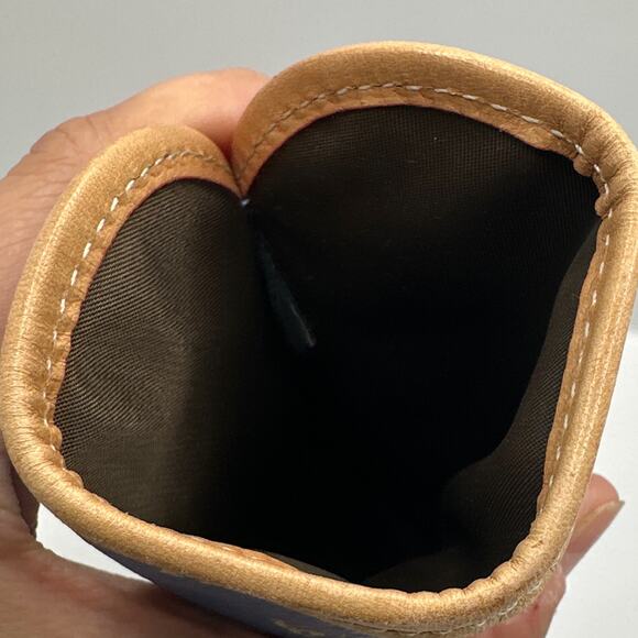 DOONEY & BOURKE Blue and Tan Signature Checkbook Wallet & Sunglasses holder - Picture 4 of 11